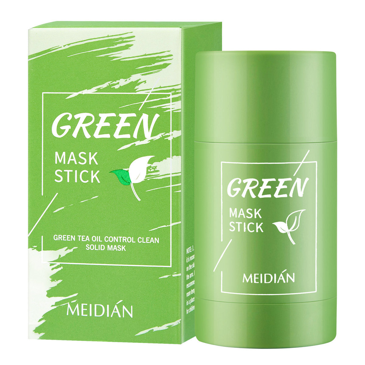 Cross-border popular charm point green tea solid mask deep cleansing, hydrating, oil control, pore shrinking smear-type mud mask stick