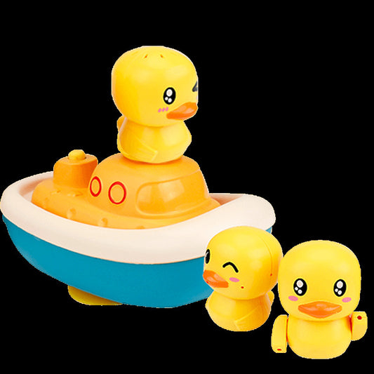 Children's little yellow duck playing in the water bath artifact baby electric little duck boy girl baby spray shower toy