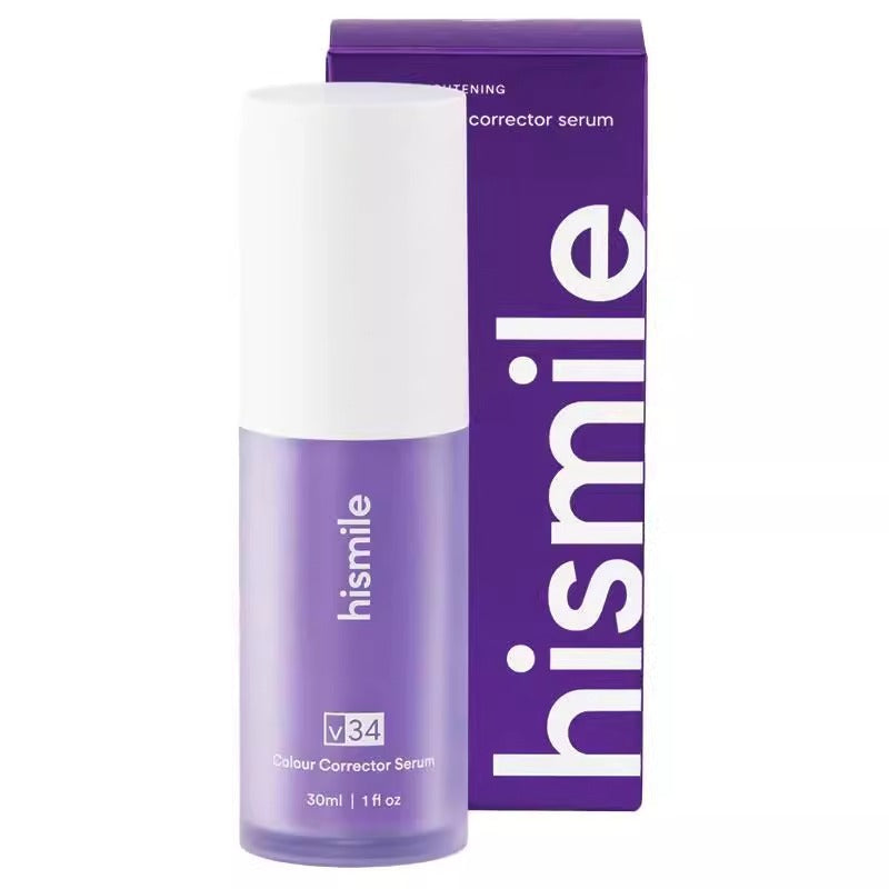 Cross-border exclusive supply of hismile tooth makeup cream V34 small purple bottle purple toothpaste tooth color essence liquid